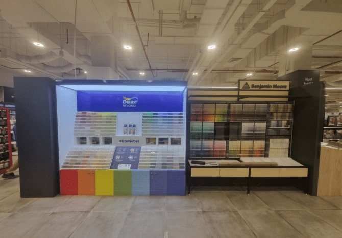 Shop wall graphic and, kiosk signage in dubai