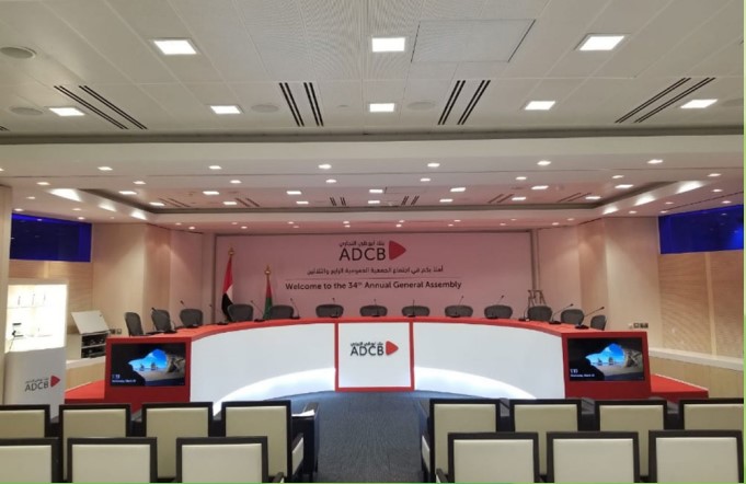 reception desk signage in dubai, Kiosk and signage for hall